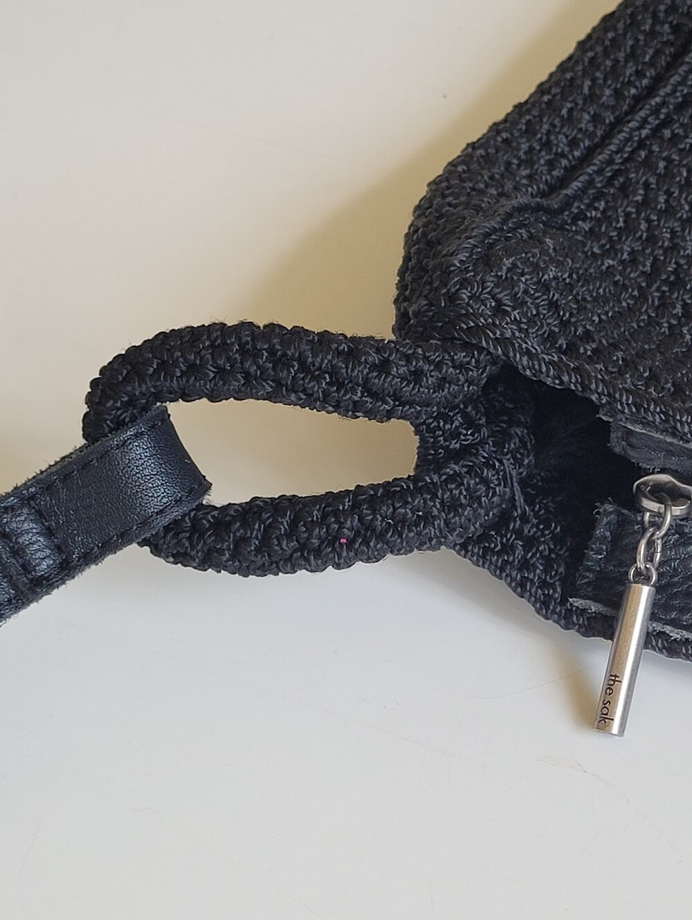 The Sak Handwoven Crochet Crossbody Bag Black Medium - Picture 10 of 11